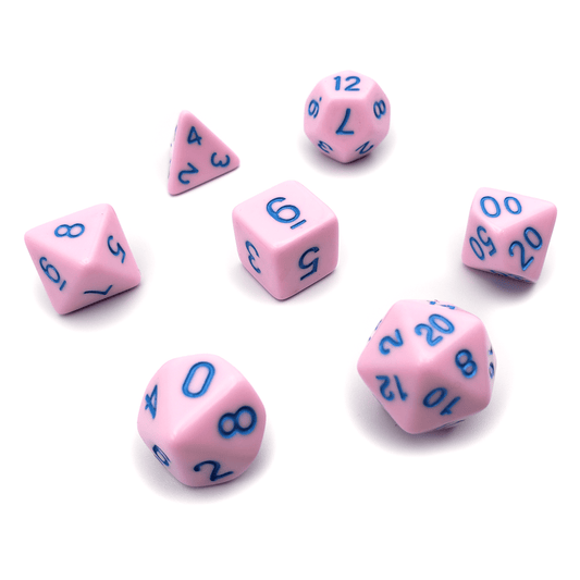 Cotton Candy - 7 Piece DnD Dice Set | Acrylic RPG Gaming Dice — by D20 Collective