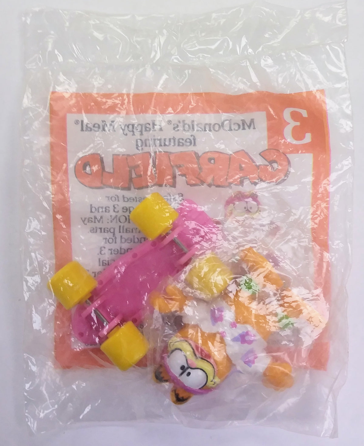 McDonald's Happy Meal toy - Garfield on skateboard (Bagged)