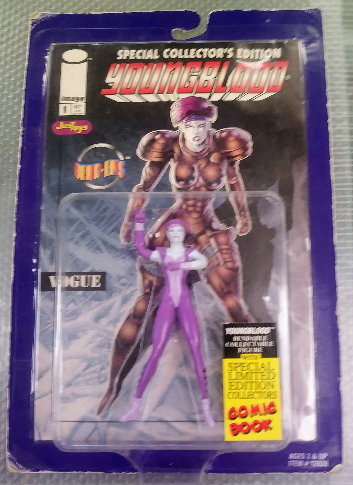 Youngblood Vogue Bend-Ems Figure with Comic - Sealed
