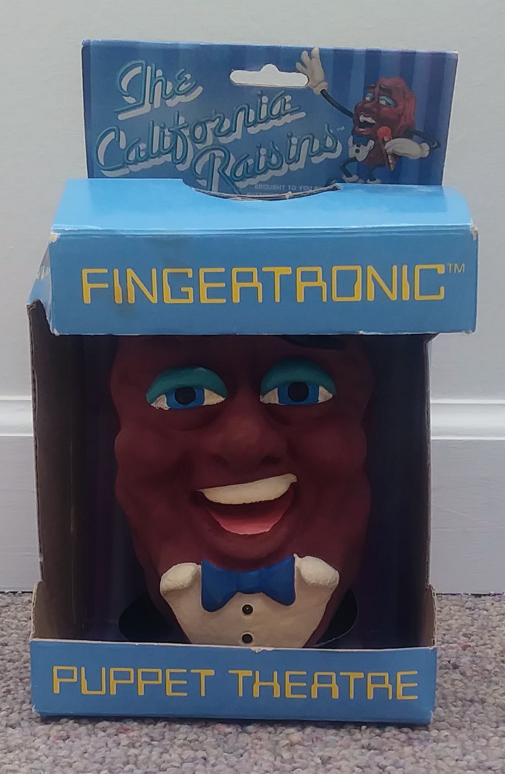California Raisins Fingertronic Puppet - 1987 - Sealed