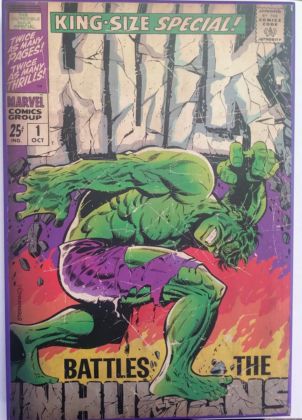 Hulk Special #1 Cover Wall Plaque - 7 x 10 in.