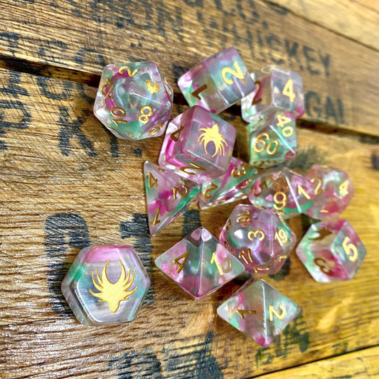 Hedronic Serenity 14-Piece RPG Dice Set