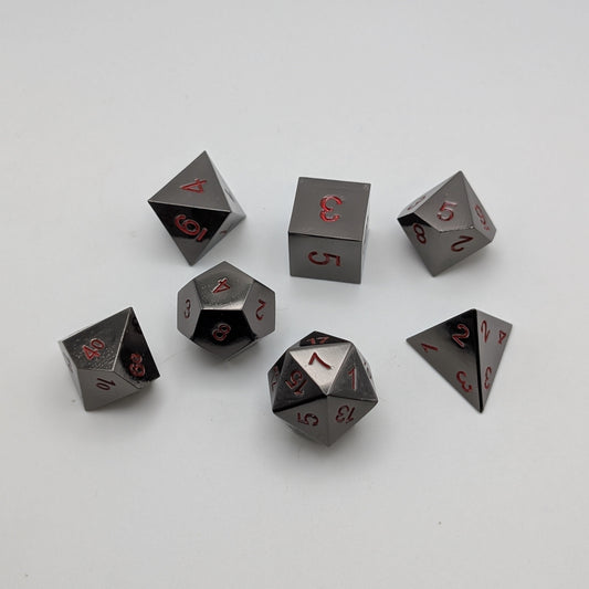 Ancient Passions - 7 Piece DnD Dice Set | Metal RPG Gaming Dice — by D20 Collective