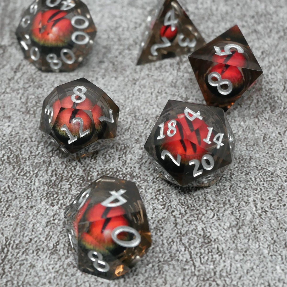 Smaug's Eye 7-Piece RPG Dice Set