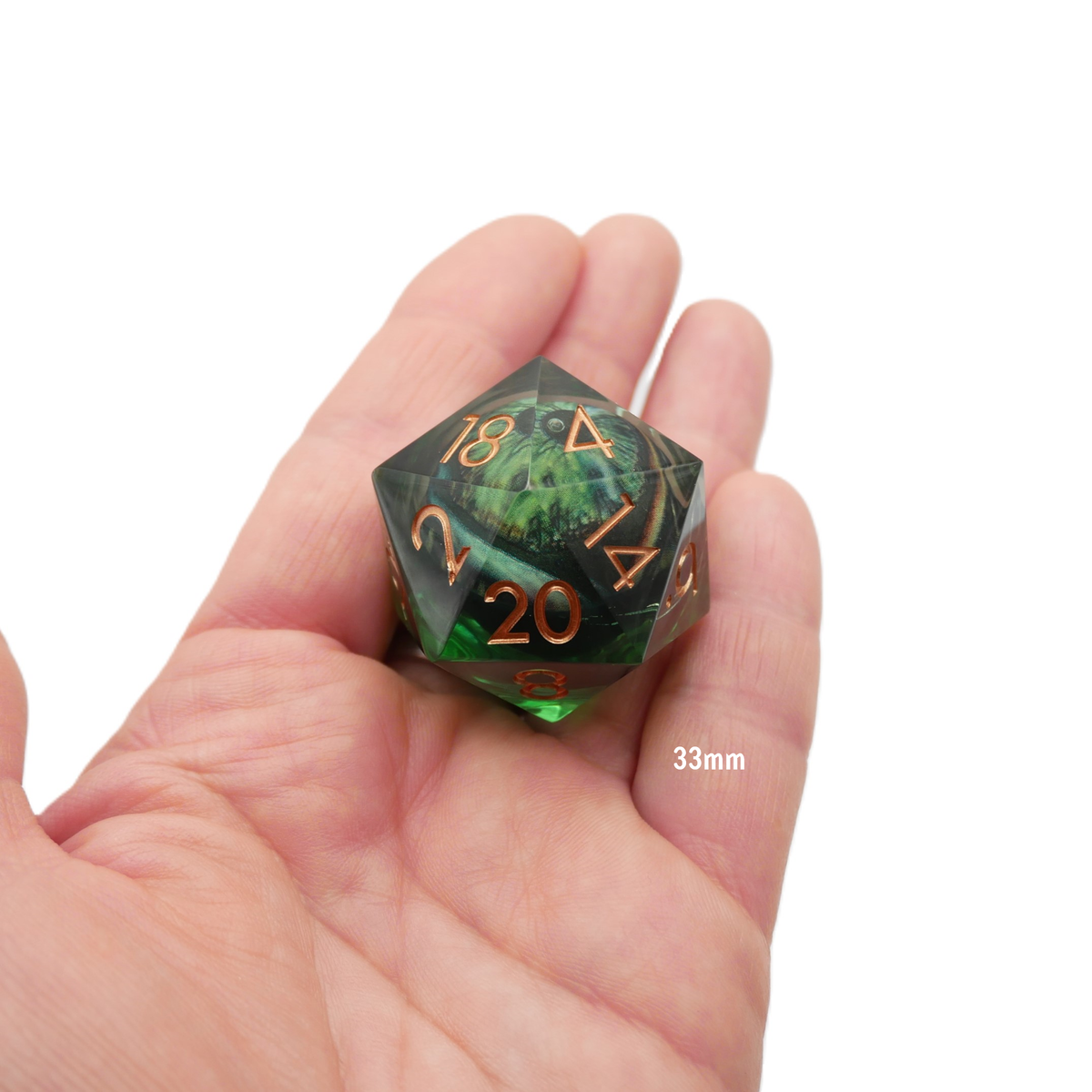 Green Slaadi's Eye Giant D20