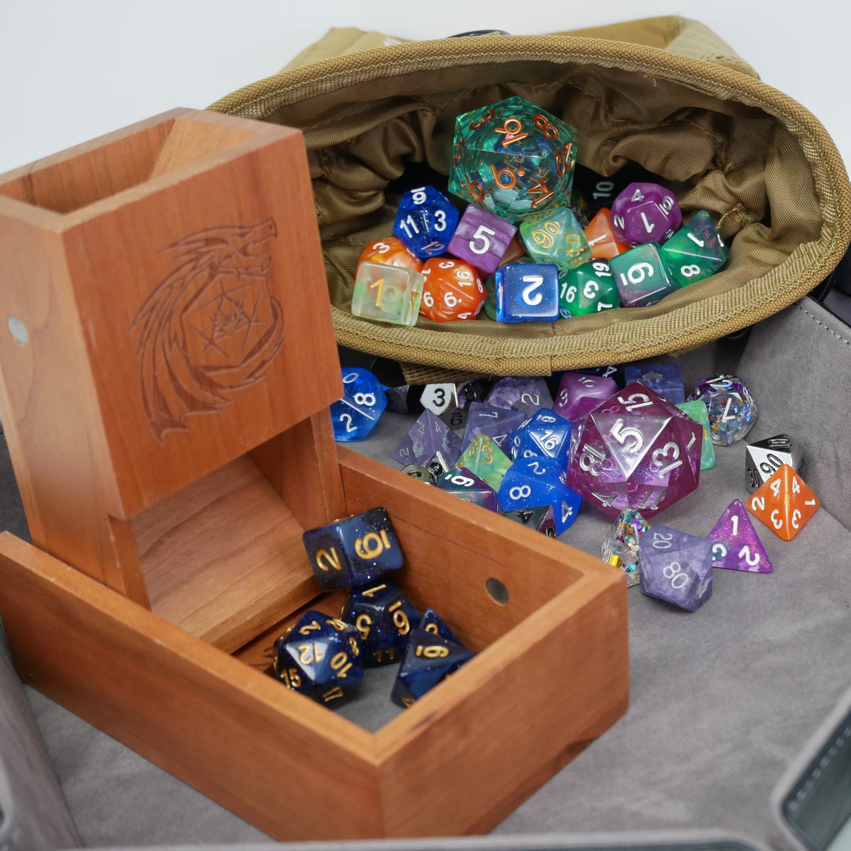 Mystery Liquid Bundle - 3 Liquid Core + 14 pc Set + 1 RPG Accessory — by D20 Collective