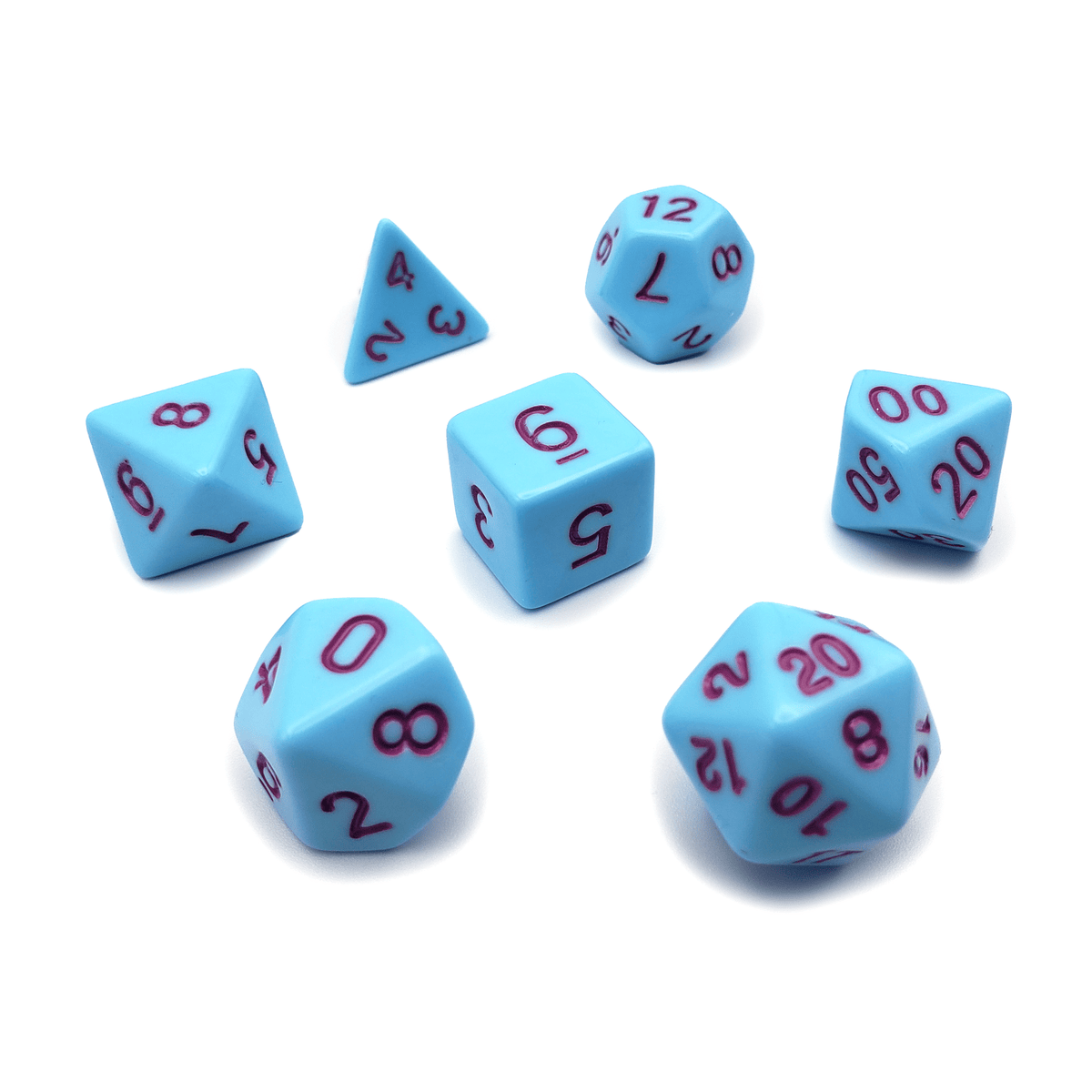Bluebird 7-Piece RPG Dice Set — by D20 Collective