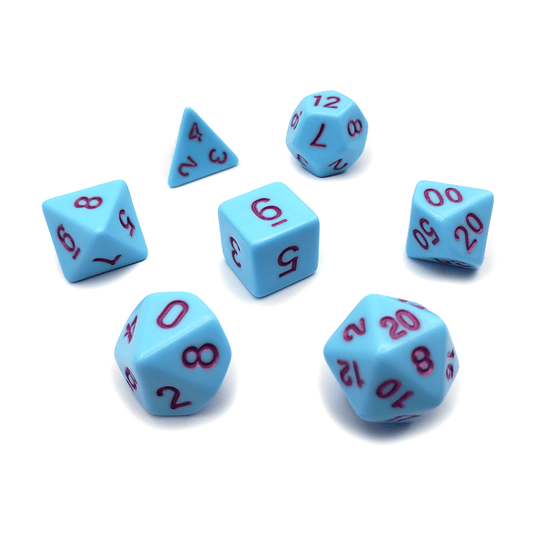 Bluebird 7-Piece RPG Dice Set — by D20 Collective