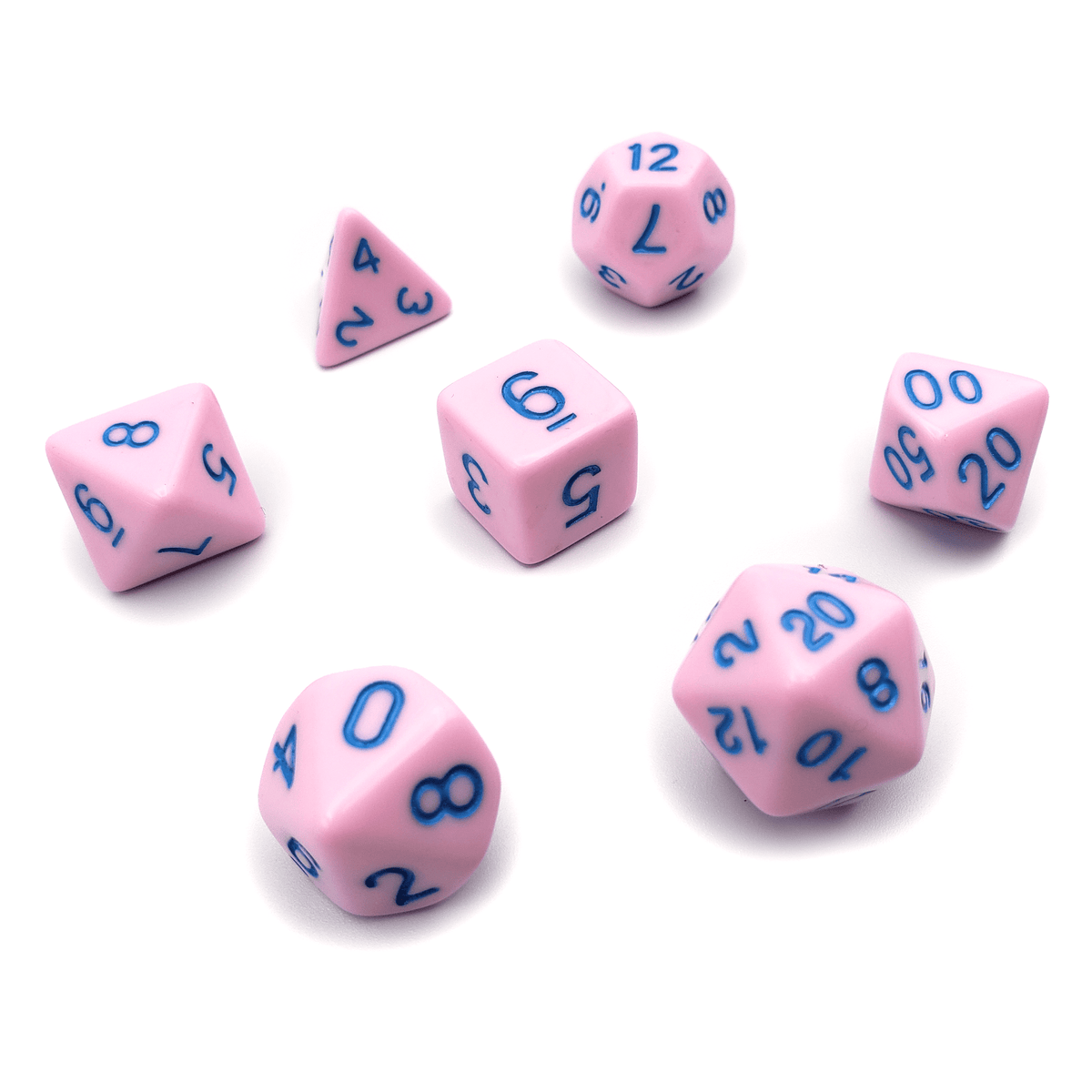 Cotton Candy - 7 Piece DnD Dice Set | Acrylic RPG Gaming Dice — by D20 Collective