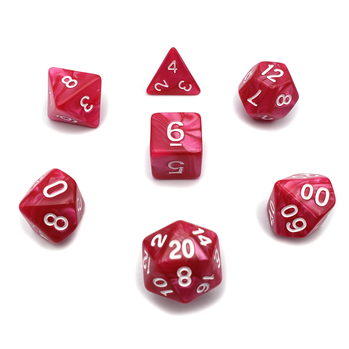 Rose Garden 7-Piece RPG Dice Set