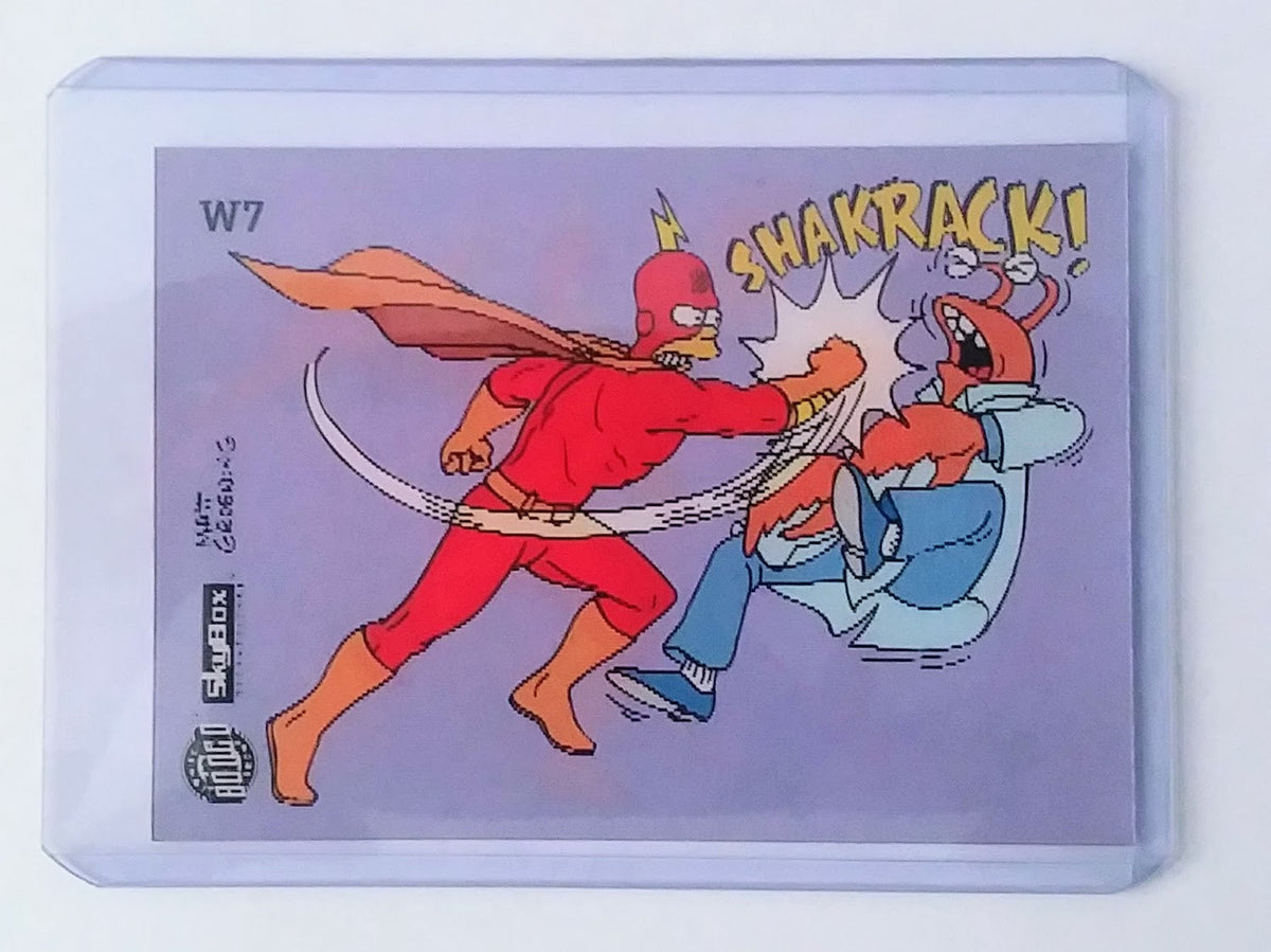 1993 Simpsons #W7 Radioactive Man & Dr. Crab Lenticular Card