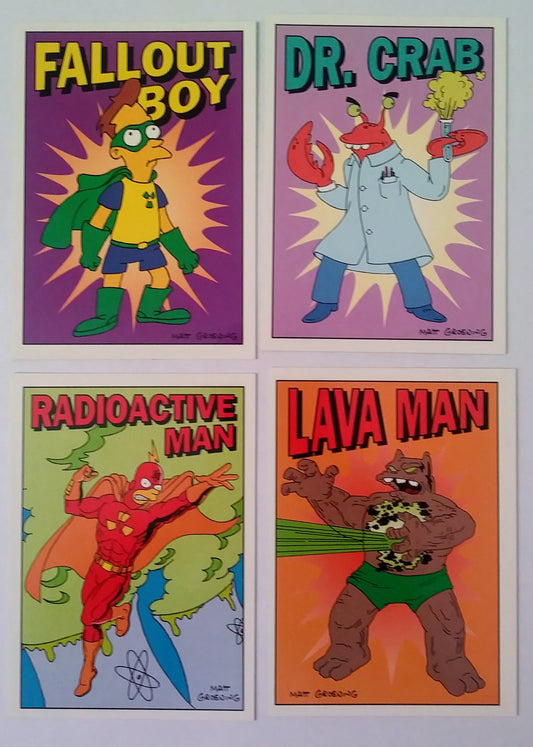1993 Simpsons Radioactive Man Trading Card Set (Complete 10-Card Set)
