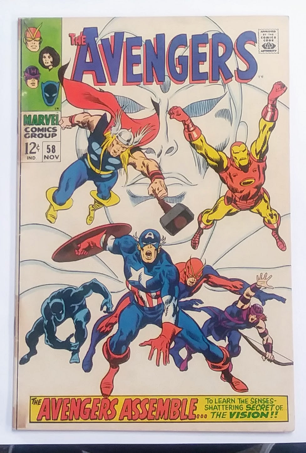 Avengers #058, Marvel Comics (November 1968, GD/VG)