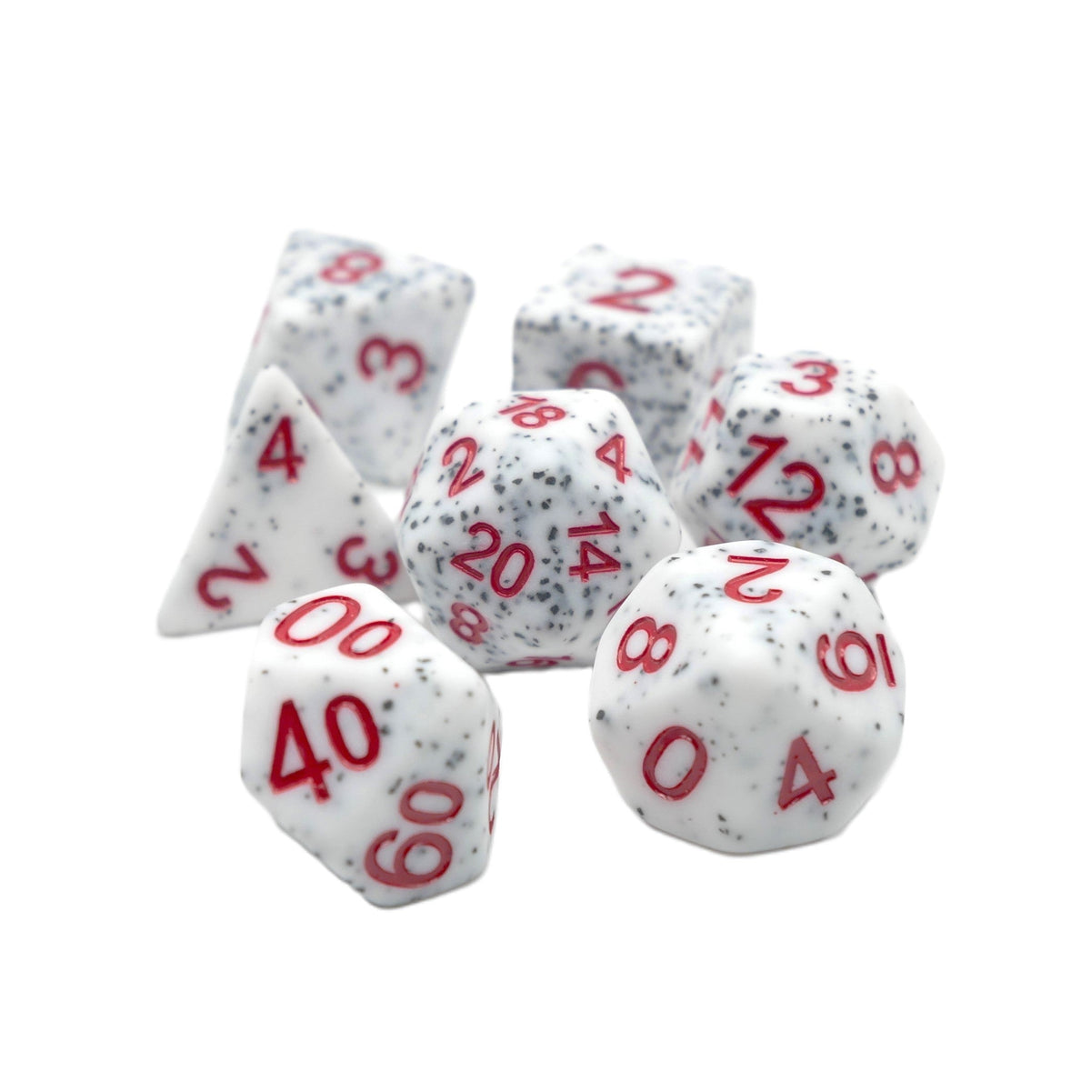Alabaster Malphite 7-Piece RPG Dice Set