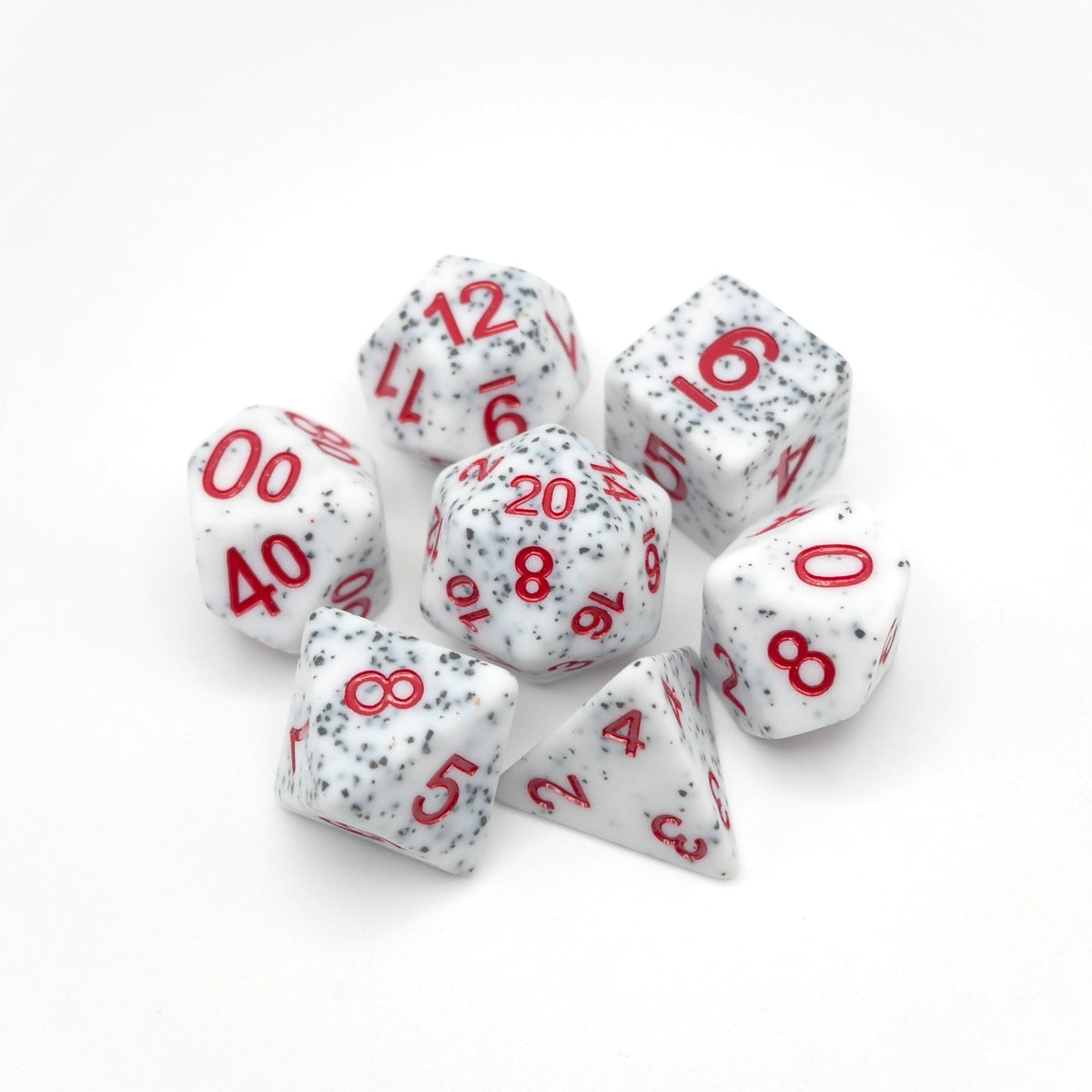 Alabaster Malphite 7-Piece RPG Dice Set