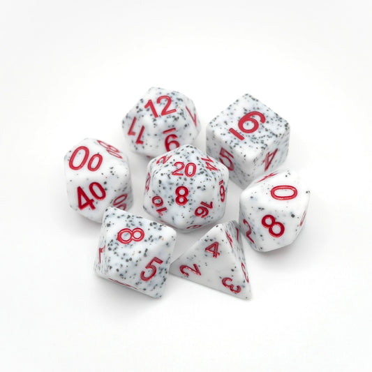 Alabaster Malphite 7-Piece RPG Dice Set