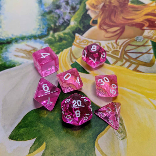 Boon of the Faerie - 7 Piece DnD Dice Set | Acrylic RPG Gaming Dice