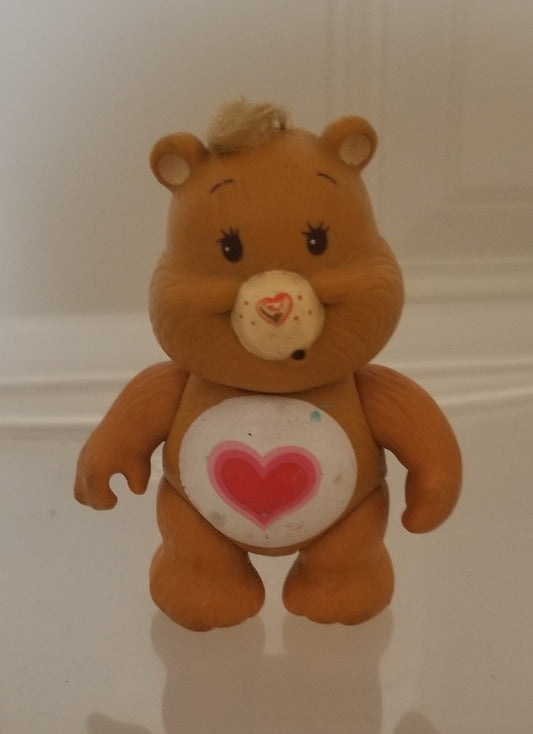 Tenderheart Bear Care Bears PVC Figure (1983, Paint Wear)