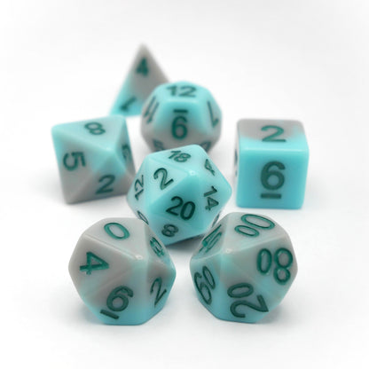 Coastal Memories - 7 Piece DnD Dice Set | Acrylic RPG Gaming Dice — by D20 Collective