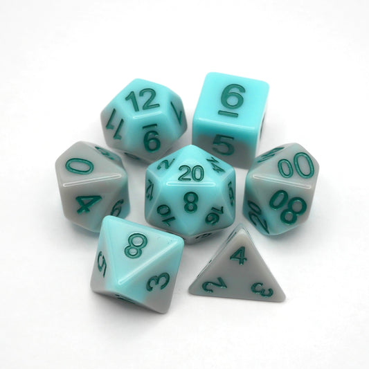 Coastal Memories - 7 Piece DnD Dice Set | Acrylic RPG Gaming Dice — by D20 Collective