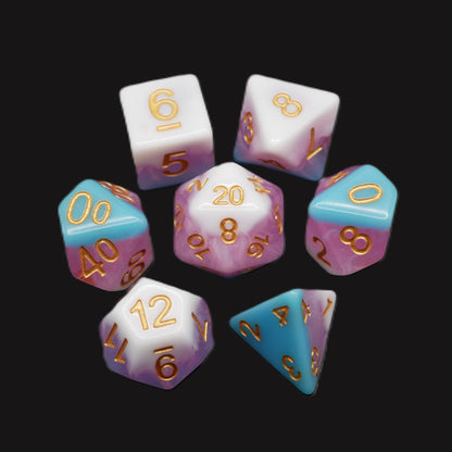 Creamsicle of Doom - 7 Piece DnD Dice Set | Acrylic RPG Gaming Dice — by D20 Collective