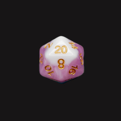 Creamsicle of Doom - 7 Piece DnD Dice Set | Acrylic RPG Gaming Dice — by D20 Collective