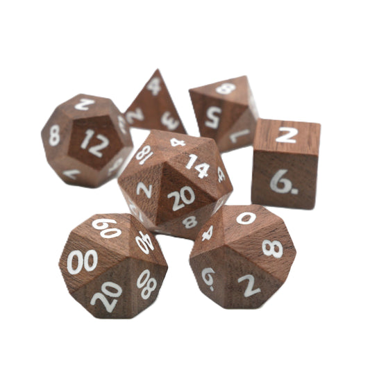 Deku Seed 7-Piece Wooden RPG Dice Set
