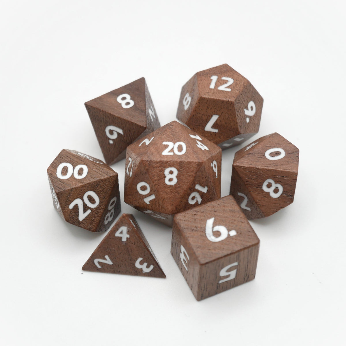 Deku Seed 7-Piece Wooden RPG Dice Set