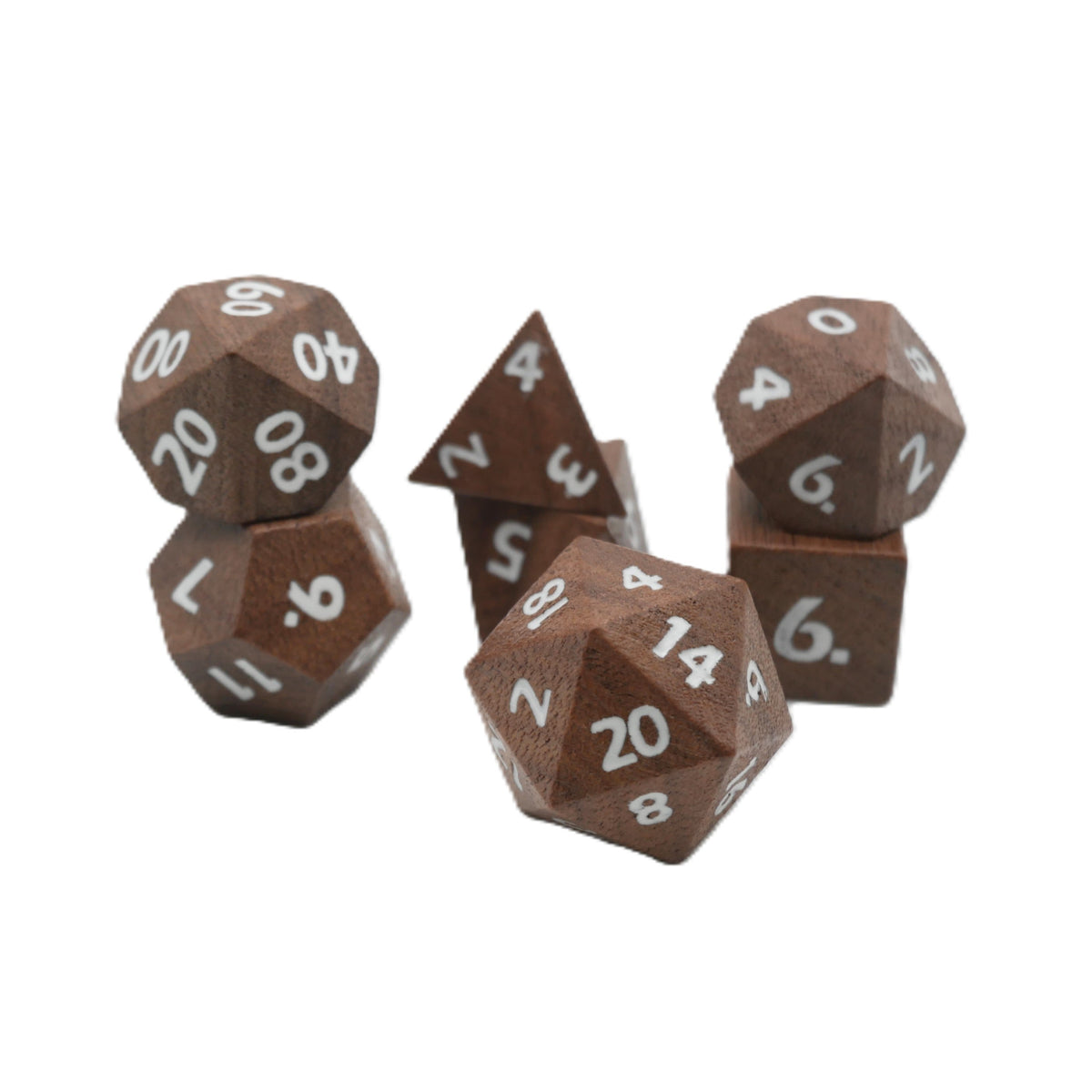 Deku Seed 7-Piece Wooden RPG Dice Set