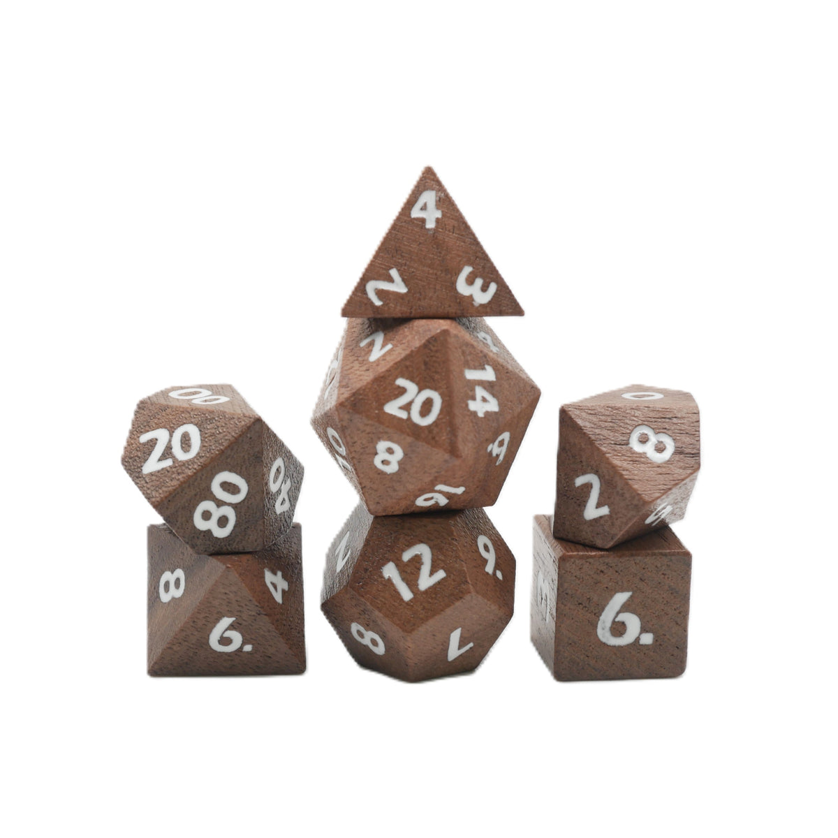 Deku Seed 7-Piece Wooden RPG Dice Set