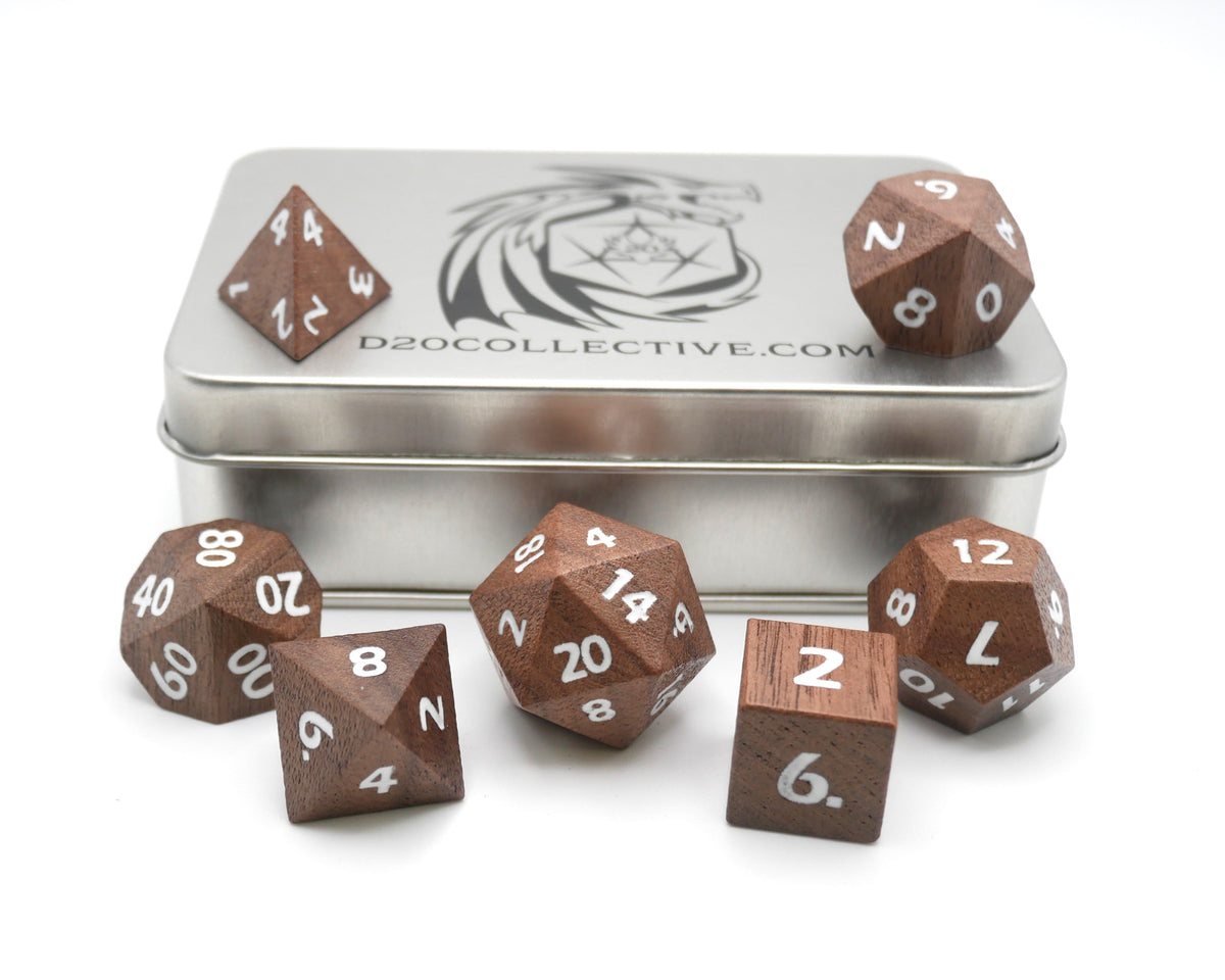 Deku Seed 7-Piece Wooden RPG Dice Set