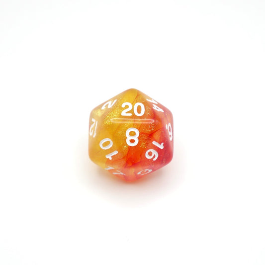 Efreeti's Robe - 7 Piece DnD Dice Set | Acrylic RPG Gaming Dice