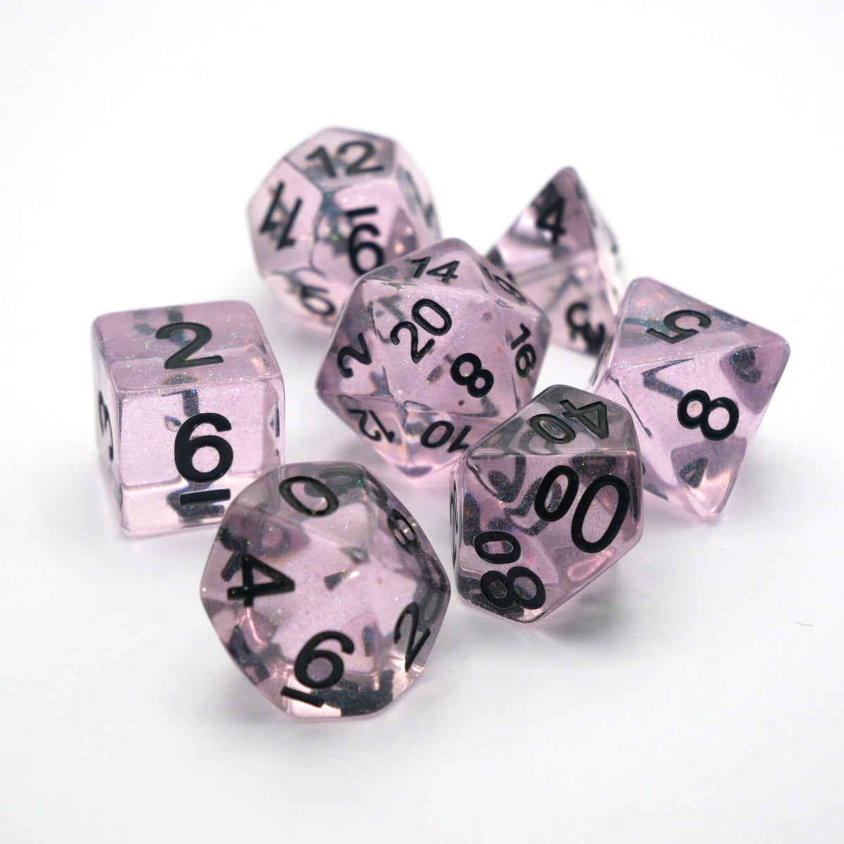 Frozen Blossom 7-Piece RPG Dice Set