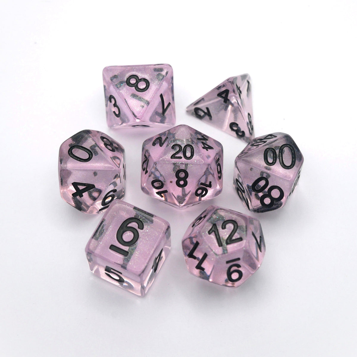 Frozen Blossom 7-Piece RPG Dice Set