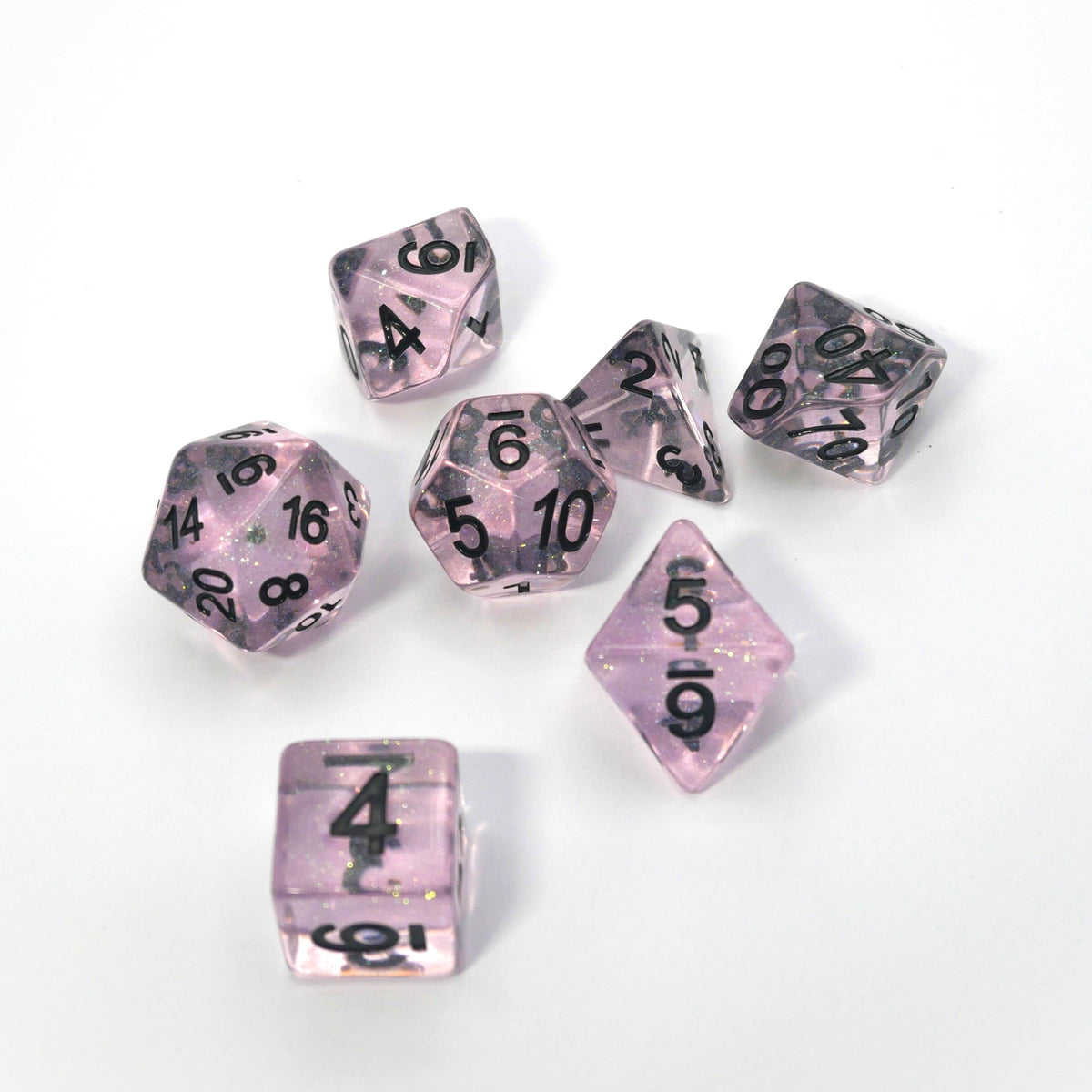 Frozen Blossom 7-Piece RPG Dice Set