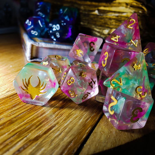 Hedronic Serenity 14-Piece RPG Dice Set