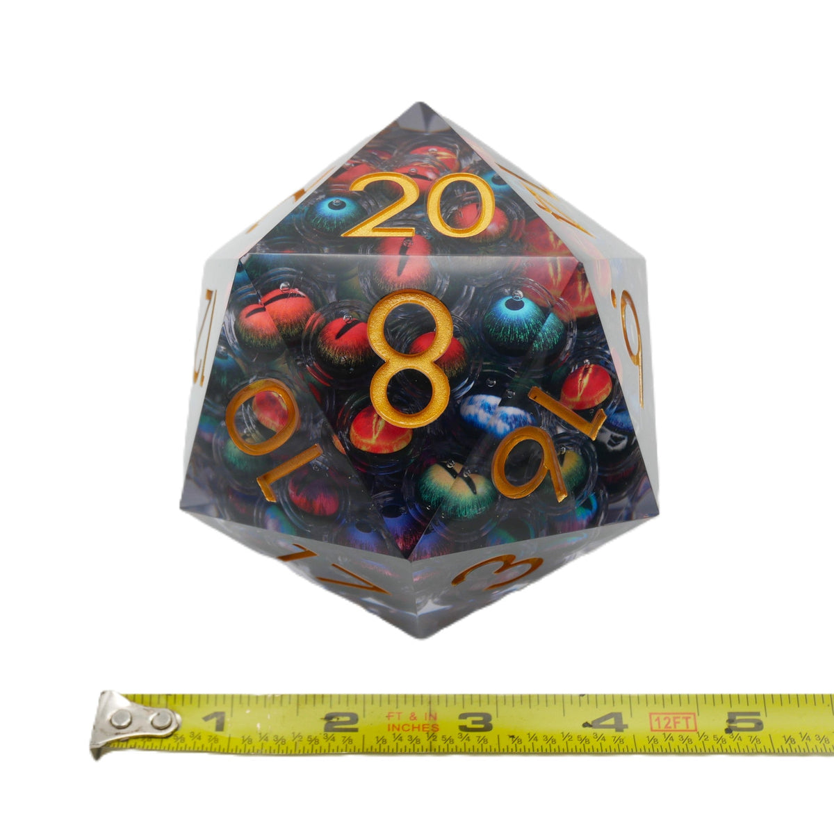 Hydra's Eyes | Table Smasher D20 Moving Eye DnD Dice | Acrylic RPG Gaming Dice