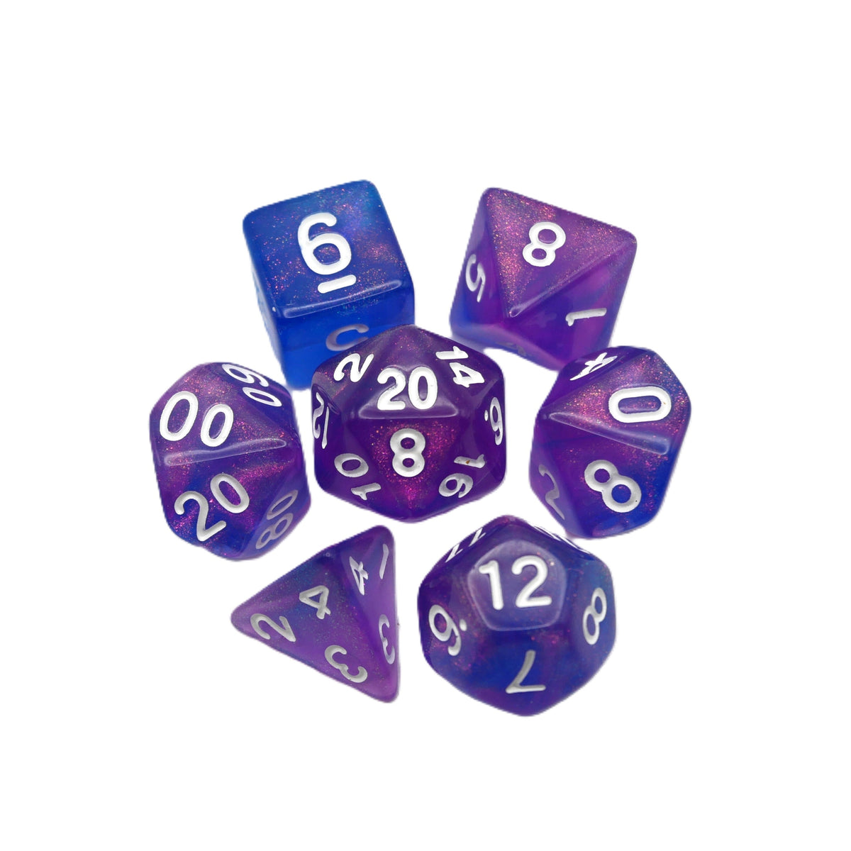 Liquid Karma - 7 Piece DnD Dice Set | Acrylic RPG Gaming Dice — by D20 Collective