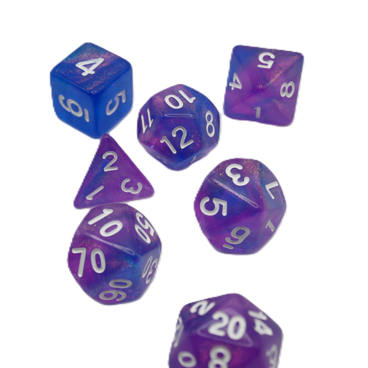 Liquid Karma - 7 Piece DnD Dice Set | Acrylic RPG Gaming Dice — by D20 Collective