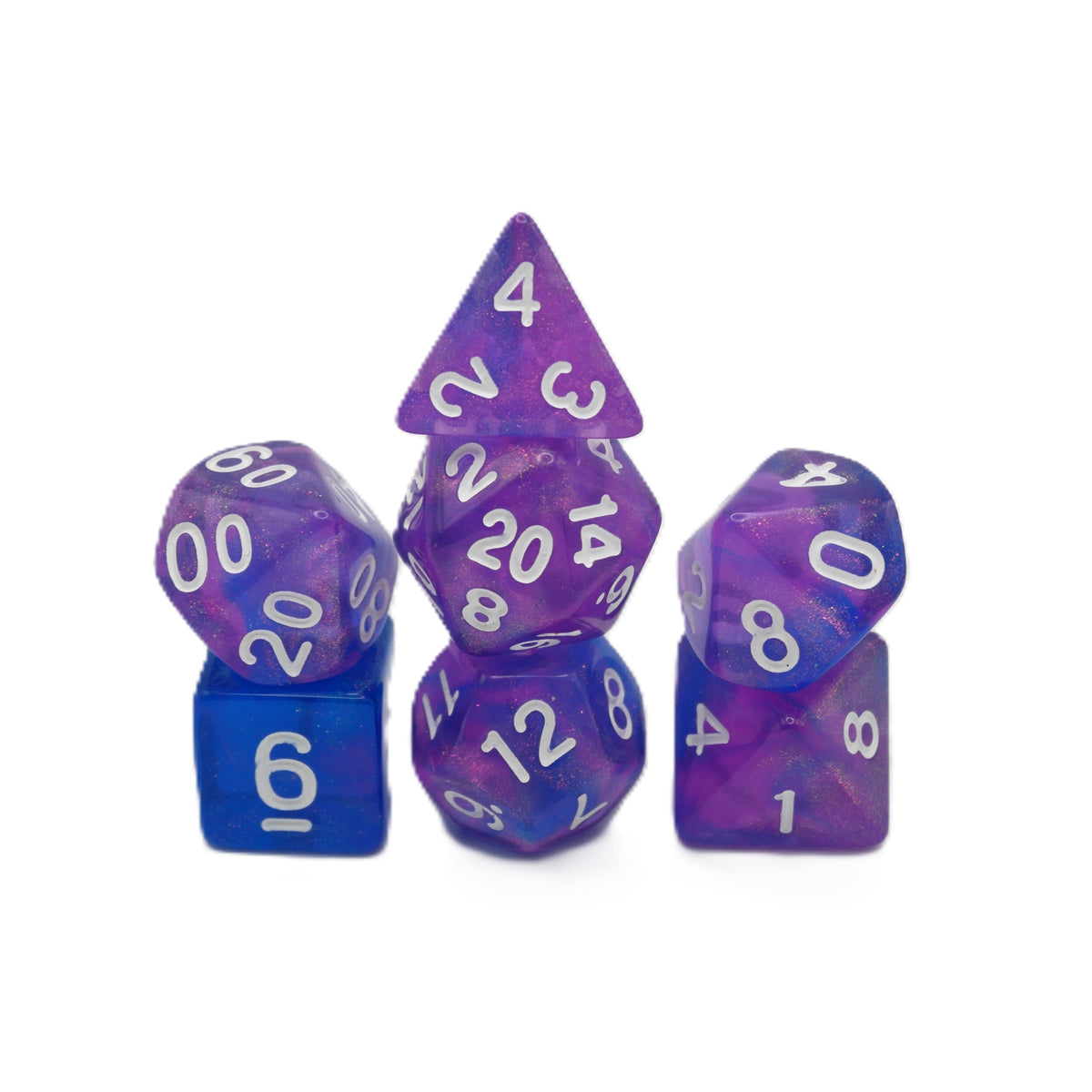 Liquid Karma - 7 Piece DnD Dice Set | Acrylic RPG Gaming Dice — by D20 Collective