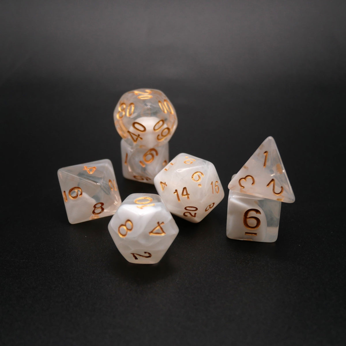 Lost Memories - 7 Piece DnD Dice Set | Acrylic RPG Gaming Dice
