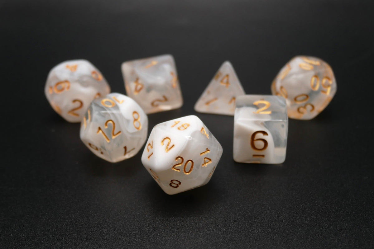 Lost Memories - 7 Piece DnD Dice Set | Acrylic RPG Gaming Dice