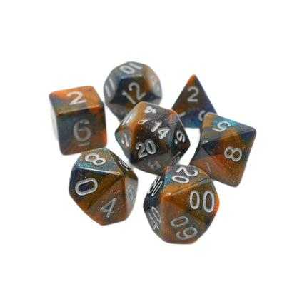 Mysterious Ink - 7 Piece DnD Dice Set | Acrylic RPG Gaming Dice — by D20 Collective