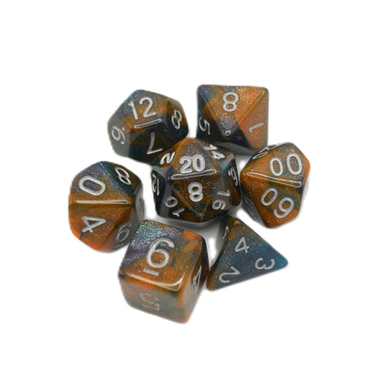 Mysterious Ink - 7 Piece DnD Dice Set | Acrylic RPG Gaming Dice — by D20 Collective