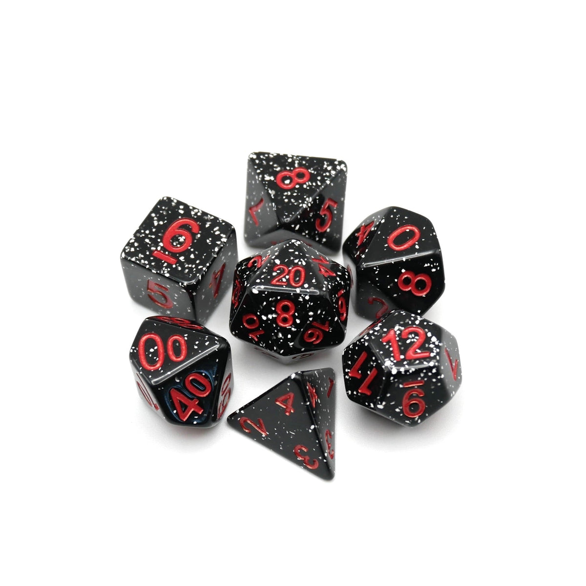 Obsidian Malphite 7-Piece RPG Dice Set