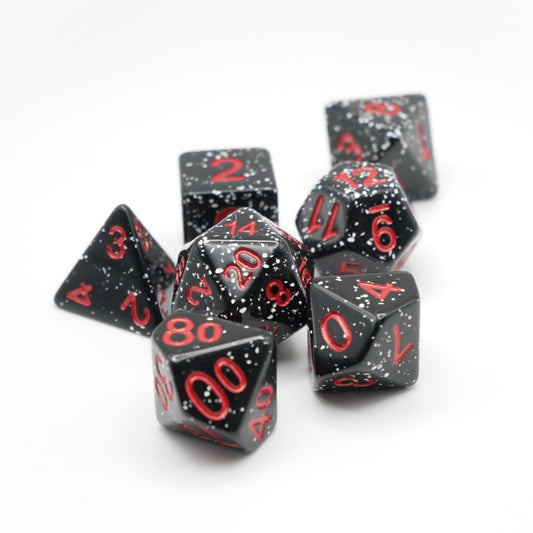 Obsidian Malphite 7-Piece RPG Dice Set