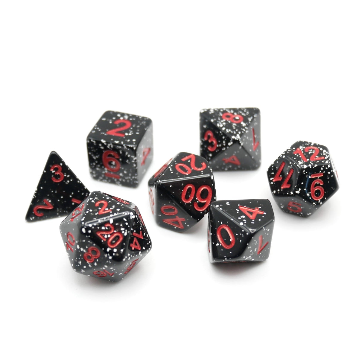 Obsidian Malphite 7-Piece RPG Dice Set
