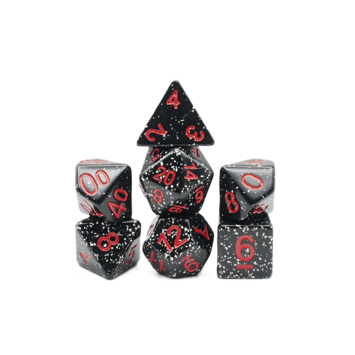 Obsidian Malphite 7-Piece RPG Dice Set