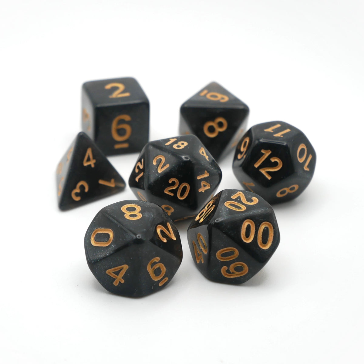 Onix's Core - 7 Piece DnD Dice Set | Acrylic RPG Gaming Dice — by D20 Collective
