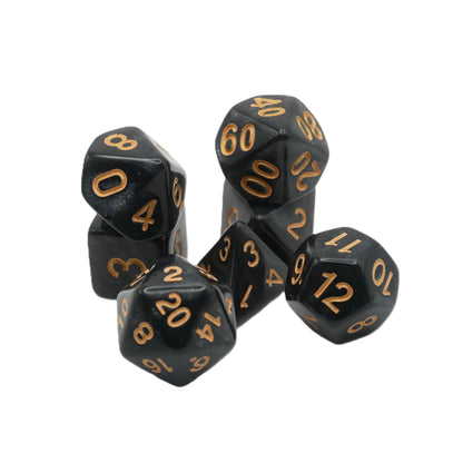 Onix's Core - 7 Piece DnD Dice Set | Acrylic RPG Gaming Dice — by D20 Collective